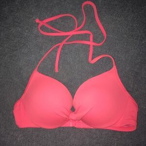 Victoria’s Secret hot pink twist halter bikini top